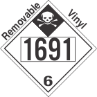 Inhalation Hazard Class 6.1 UN1691 Removable Vinyl DOT Placard