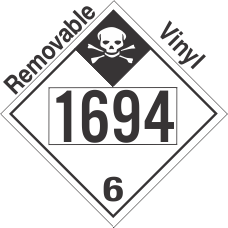 Inhalation Hazard Class 6.1 UN1694 Removable Vinyl DOT Placard