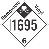 Inhalation Hazard Class 6.1 UN1695 Removable Vinyl DOT Placard