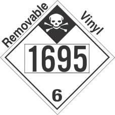 Inhalation Hazard Class 6.1 UN1695 Removable Vinyl DOT Placard