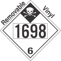 Inhalation Hazard Class 6.1 UN1698 Removable Vinyl DOT Placard