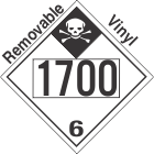 Inhalation Hazard Class 6.1 UN1700 Removable Vinyl DOT Placard