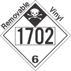 Inhalation Hazard Class 6.1 UN1702 Removable Vinyl DOT Placard