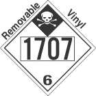 Inhalation Hazard Class 6.1 UN1707 Removable Vinyl DOT Placard