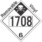 Inhalation Hazard Class 6.1 UN1708 Removable Vinyl DOT Placard