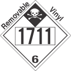 Inhalation Hazard Class 6.1 UN1711 Removable Vinyl DOT Placard