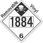 Inhalation Hazard Class 6.1 UN1884 Removable Vinyl DOT Placard