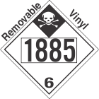 Inhalation Hazard Class 6.1 UN1885 Removable Vinyl DOT Placard