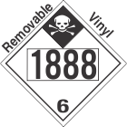Inhalation Hazard Class 6.1 UN1888 Removable Vinyl DOT Placard