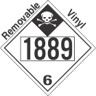 Inhalation Hazard Class 6.1 UN1889 Removable Vinyl DOT Placard