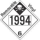 Inhalation Hazard Class 6.1 UN1994 Removable Vinyl DOT Placard