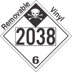 Inhalation Hazard Class 6.1 UN2038 Removable Vinyl DOT Placard