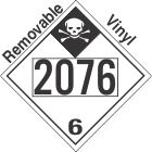 Inhalation Hazard Class 6.1 UN2076 Removable Vinyl DOT Placard