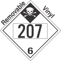 Inhalation Hazard Class 6.1 UN2078 Removable Vinyl DOT Placard