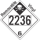 Inhalation Hazard Class 6.1 UN2236 Removable Vinyl DOT Placard