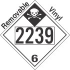 Inhalation Hazard Class 6.1 UN2239 Removable Vinyl DOT Placard