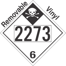 Inhalation Hazard Class 6.1 UN2273 Removable Vinyl DOT Placard