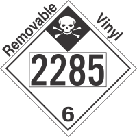 Inhalation Hazard Class 6.1 UN2285 Removable Vinyl DOT Placard