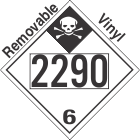 Inhalation Hazard Class 6.1 UN2290 Removable Vinyl DOT Placard