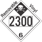 Inhalation Hazard Class 6.1 UN2300 Removable Vinyl DOT Placard