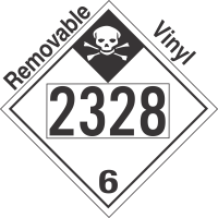 Inhalation Hazard Class 6.1 UN2328 Removable Vinyl DOT Placard