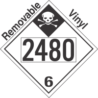 Inhalation Hazard Class 6.1 UN2480 Removable Vinyl DOT Placard