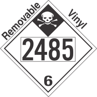 Inhalation Hazard Class 6.1 UN2485 Removable Vinyl DOT Placard