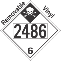 Inhalation Hazard Class 6.1 UN2486 Removable Vinyl DOT Placard