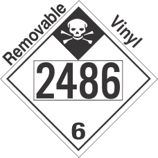 Inhalation Hazard Class 6.1 UN2486 Removable Vinyl DOT Placard