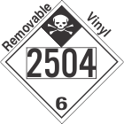 Inhalation Hazard Class 6.1 UN2504 Removable Vinyl DOT Placard