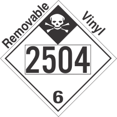 Inhalation Hazard Class 6.1 UN2504 Removable Vinyl DOT Placard