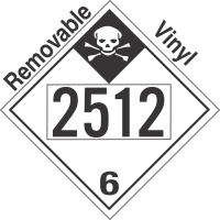 Inhalation Hazard Class 6.1 UN2512 Removable Vinyl DOT Placard