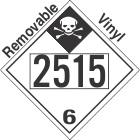 Inhalation Hazard Class 6.1 UN2515 Removable Vinyl DOT Placard
