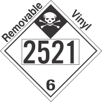 Inhalation Hazard Class 6.1 UN2521 Removable Vinyl DOT Placard