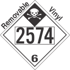 Inhalation Hazard Class 6.1 UN2574 Removable Vinyl DOT Placard