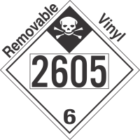 Inhalation Hazard Class 6.1 UN2605 Removable Vinyl DOT Placard