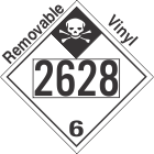 Inhalation Hazard Class 6.1 UN2628 Removable Vinyl DOT Placard