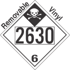 Inhalation Hazard Class 6.1 UN2630 Removable Vinyl DOT Placard