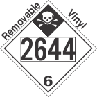 Inhalation Hazard Class 6.1 UN2644 Removable Vinyl DOT Placard