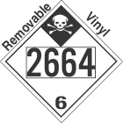 Inhalation Hazard Class 6.1 UN2664 Removable Vinyl DOT Placard