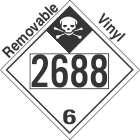 Inhalation Hazard Class 6.1 UN2688 Removable Vinyl DOT Placard
