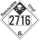 Inhalation Hazard Class 6.1 UN2716 Removable Vinyl DOT Placard