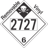 Inhalation Hazard Class 6.1 UN2727 Removable Vinyl DOT Placard