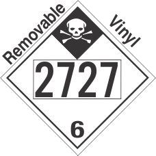 Inhalation Hazard Class 6.1 UN2727 Removable Vinyl DOT Placard