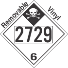 Inhalation Hazard Class 6.1 UN2729 Removable Vinyl DOT Placard