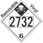 Inhalation Hazard Class 6.1 UN2732 Removable Vinyl DOT Placard