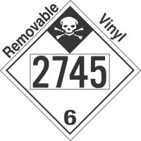 Inhalation Hazard Class 6.1 UN2745 Removable Vinyl DOT Placard