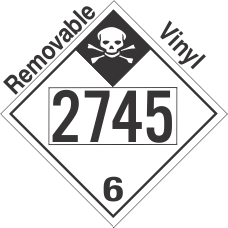 Inhalation Hazard Class 6.1 UN2745 Removable Vinyl DOT Placard
