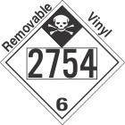 Inhalation Hazard Class 6.1 UN2754 Removable Vinyl DOT Placard