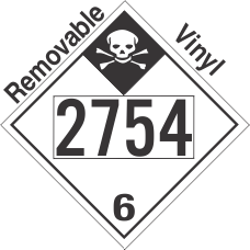 Inhalation Hazard Class 6.1 UN2754 Removable Vinyl DOT Placard